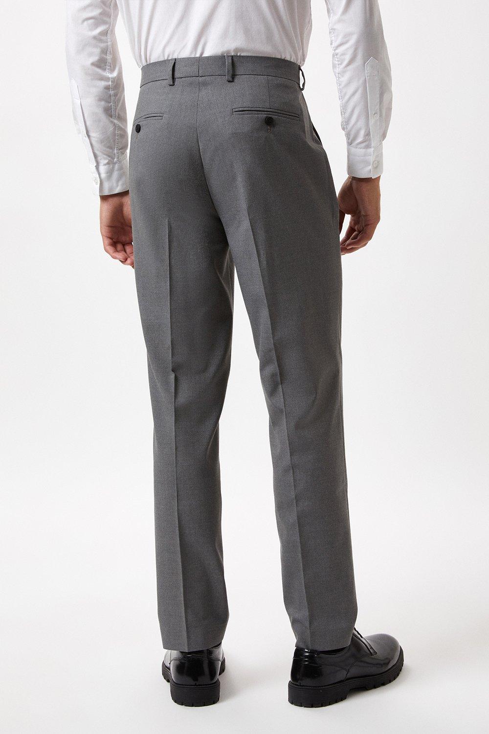 Suits Skinny Fit Light Grey Essential Suit Trousers Burton